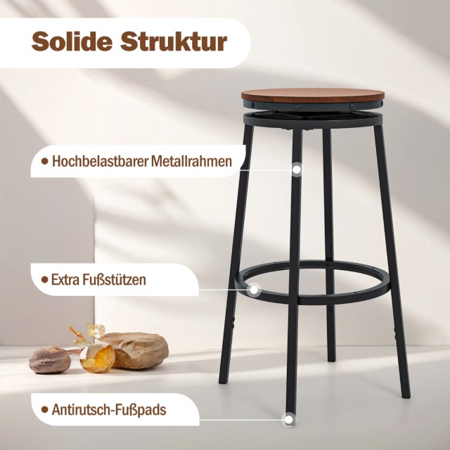 Costway Περιστρεφόμενα Ρυθμιζόμενα Σκαμπό Μπαρ με Μεταλλικό Πλαίσιο... Costway Περιστρεφόμενα Ρυθμιζόμενα Σκαμπό Μπαρ με Μεταλλικό Πλαίσιο...