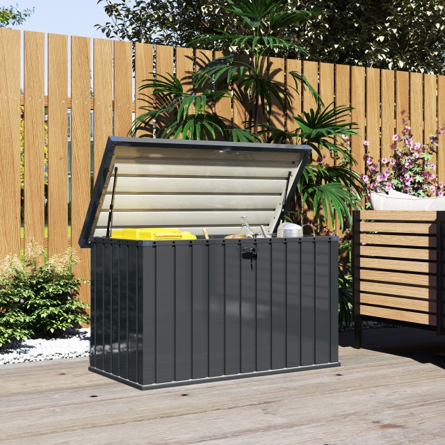 Outsunny  Εξωτερικό μπαούλο 400L από γαλβανισμένο ατσάλι με κλειδαρ...