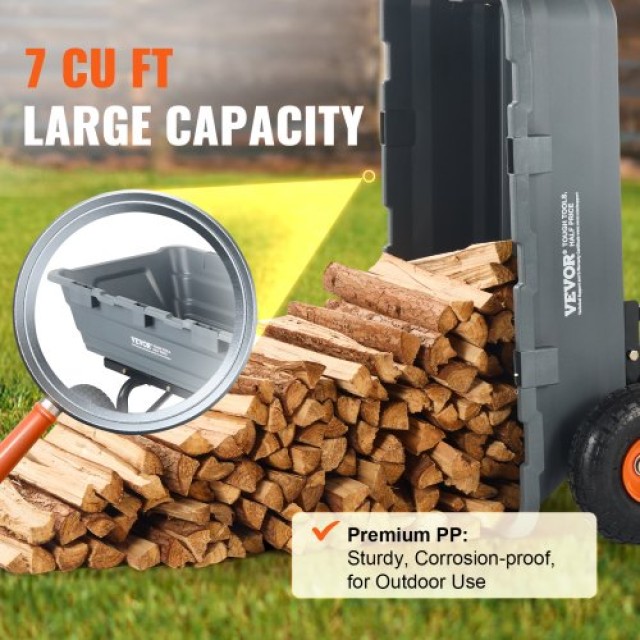VEVOR Πολύ Καρότσι Κήπου Βαρέως Τύπου 6.48 cu.ft 1200 lbs  SLZXTC1200B0XEEV4V0