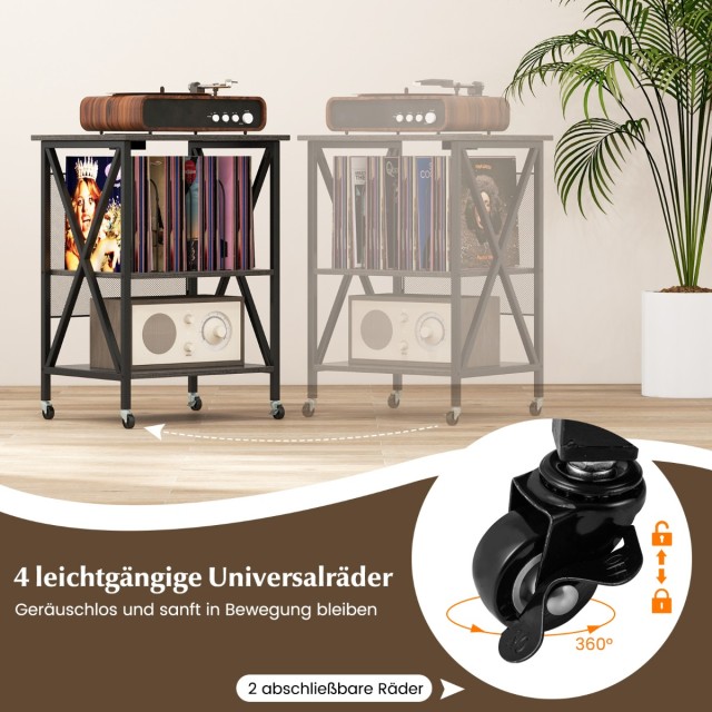 Costway Πλαϊνό Τραπέζι με Σταθμό Φόρτισης & Διαχωριστικό Ραφιέρα Πι...