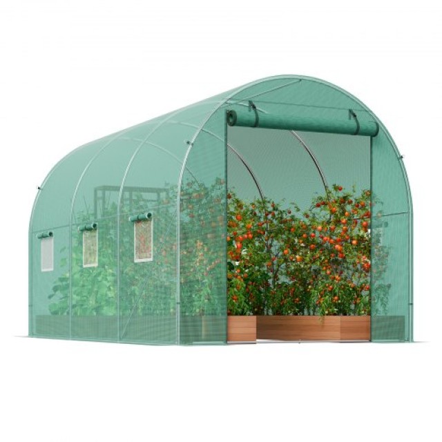 VEVOR Θερμοκήπιο Σήραγγας 11.32x6.4x6.3ft Γαλβανισμένο Πλαίσιο PE Κ...