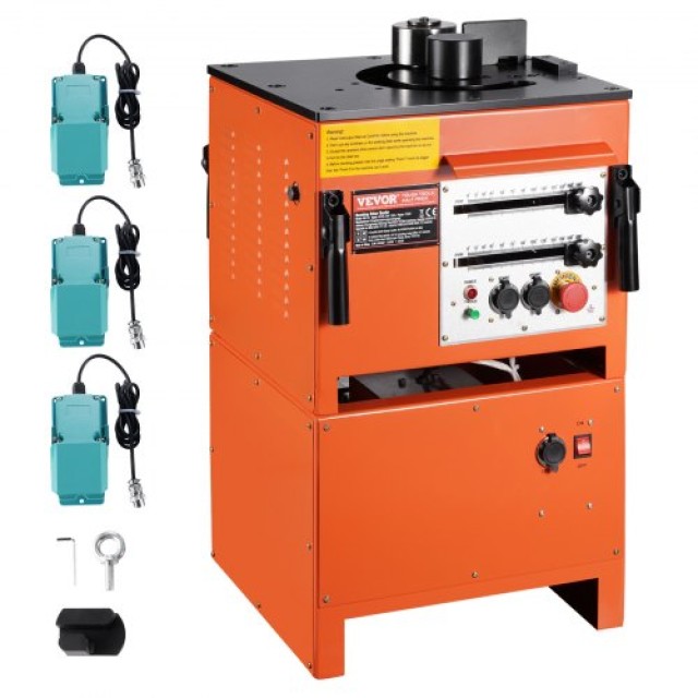 VEVOR  Ηλεκτρική Διπλή Μηχανή Κάμψης Οπλισμού 1700W 3 Γωνίες έως 1 ...