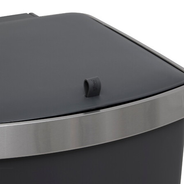 5Five Simply Smart Κάδος Απορριμμάτων με Πεντάλ και Ρόδες 45L – Γκρ...