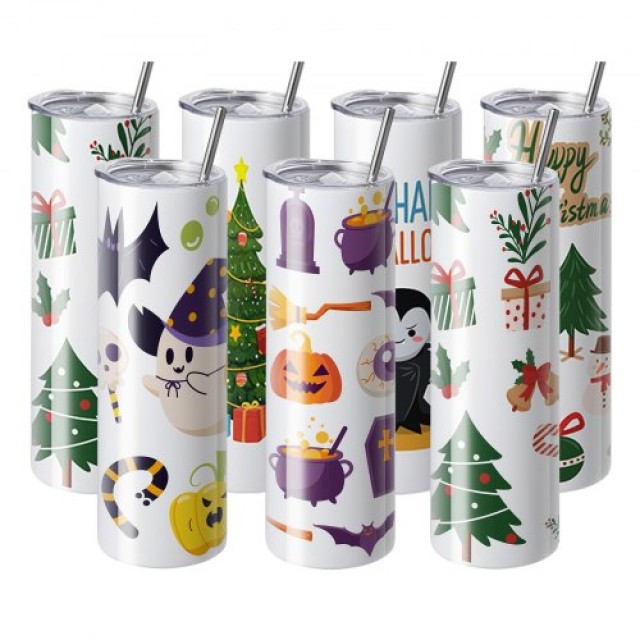 Σετ 8 Ισοθερμικών Ποτηριών Sublimation VEVOR 30 oz με Καλαμάκι και Καπάκι  KBJPJTJBXG8J1O806V0