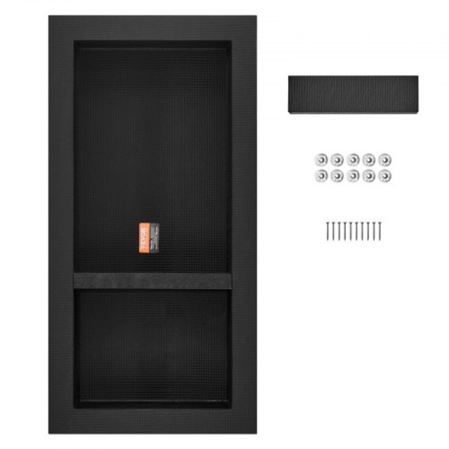 VEVOR Ντουλάπι Ντους για Πλακάκι 40.64 x 81.28 cm, Διπλό Ράφι, Μαύρο  SLLYBK2C16YCZ39ANV0