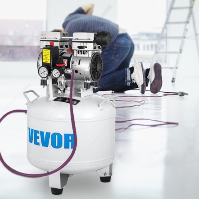 VEVOR Κάθετος Αεροσυμπιεστής 8.8 Γαλόνια Αθόρυβος Χωρίς Λάδι 40L 850W  KYJYM850-40LYSJ01V2