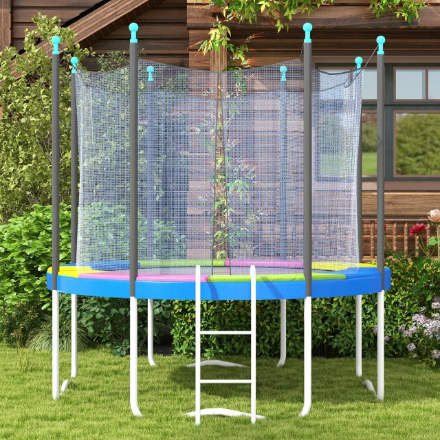 SPORTNOW Κάλυμμα τραμπολίνου Ø244x30 cm Πτυσσόμενο και φορητό, σε πλαστικό, PE και αφρό, Πολύχρωμο A00-023V00MX