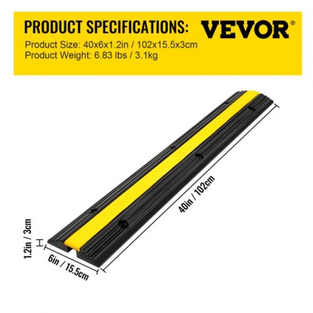 Σετ 4 Προστατευτικά Καλωδίων VEVOR 1 Καναλιού 18000Lbs  4JTDCGXB000...