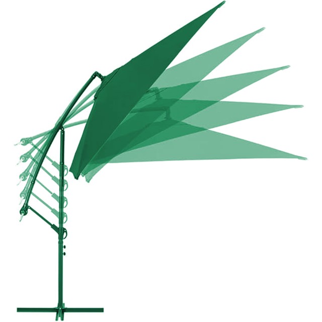 BAKAJI Ομπρέλα Κήπου Αποκεντρωμένη 3x3 Μέτρα Πράσινη Μεταλλικός Πάλ... BAKAJI Ομπρέλα Κήπου Αποκεντρωμένη 3x3 Μέτρα Πράσινη Μεταλλικός Πάλ...
