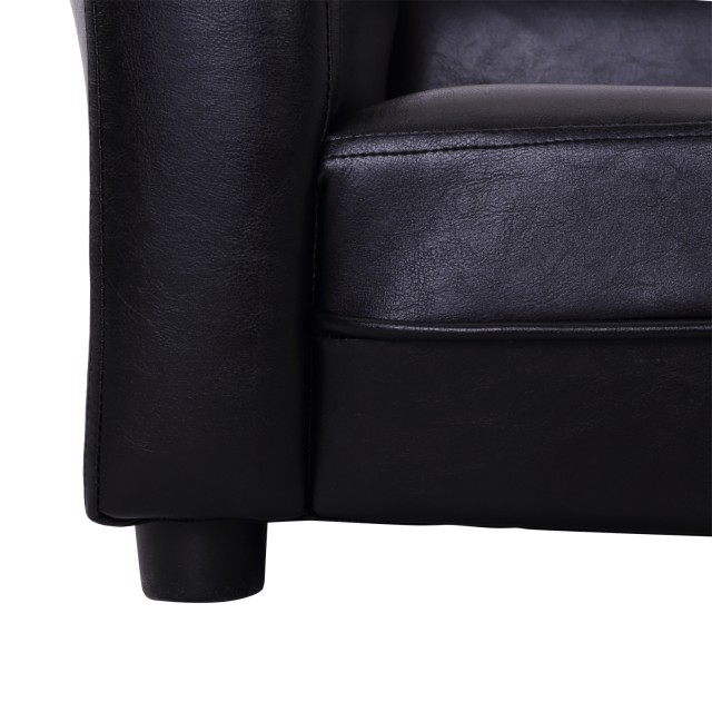 PawHut Dog Sofas Chaise Longue Ottoman για κατοικίδια, μαύρο, 82,5x45x41,5 cm D04-074BK