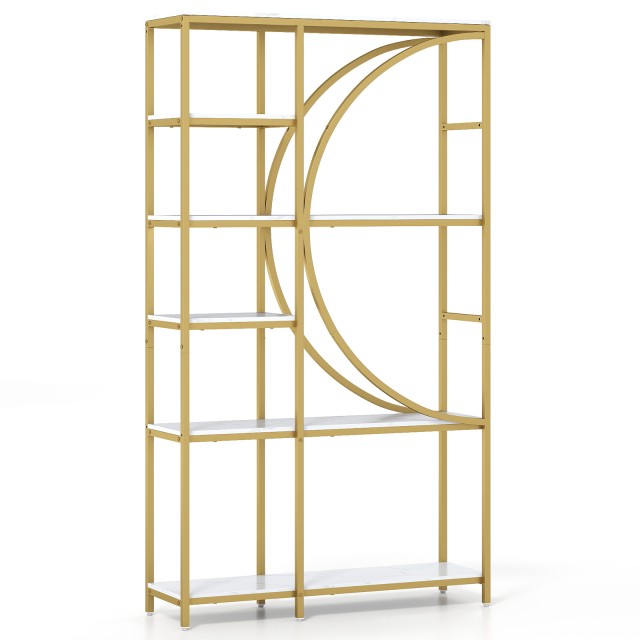 Costway Ραφιέρα Βιβλιοθήκης 100x30x177cm με Μεταλλική Κατασκευή σε ... Costway Ραφιέρα Βιβλιοθήκης 100x30x177cm με Μεταλλική Κατασκευή σε ...