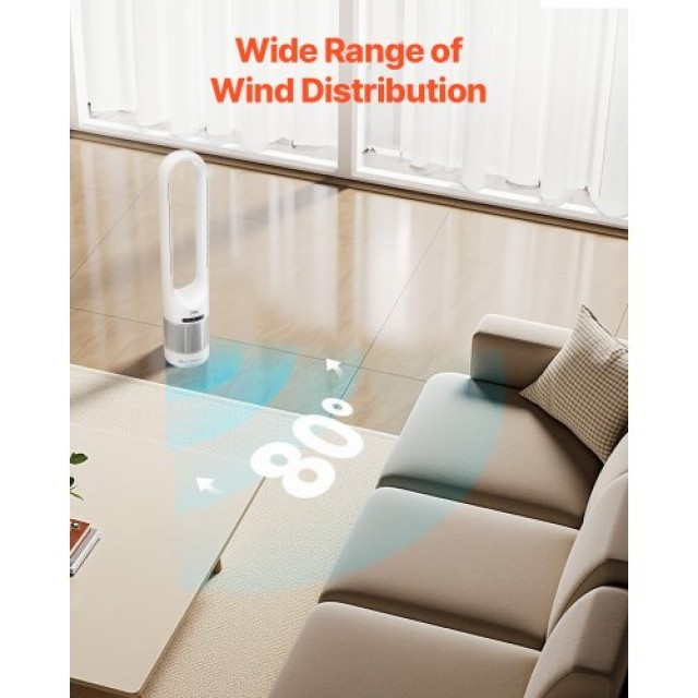 VEVOR Πύργος Ανεμιστήρας 40 με Χειριστήριο και Χρονοδιακόπτη 8 Ωρών...