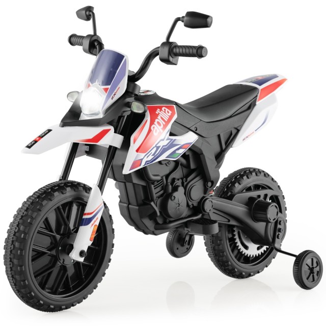 Costway Παιδική Μηχανή Aprilia Elektro με Βοηθητικές Ρόδες & Μουσικ...