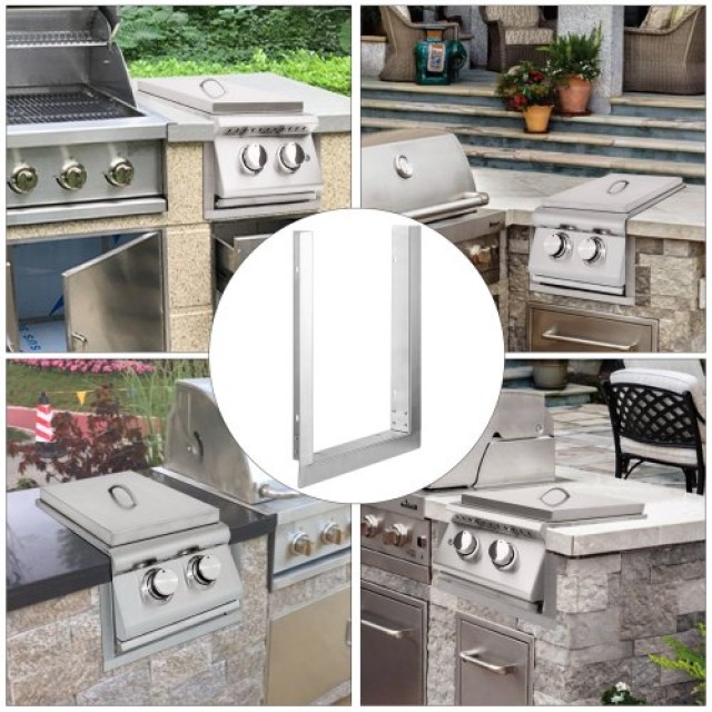 VEVOR Εξωτερικό Πλαίσιο Φινιρίσματος για BBQ, 31x46cm, Ανοξείδωτο Ατσάλι  KLBK12W18HIN00001V0