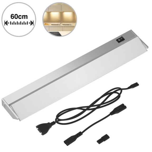 BAKAJI Λαμπα LED Κάτω από Ντουλάπι 60cm για Κουζίνα/Ντουλάπα - 60 L...