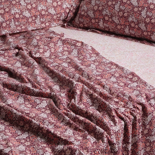 DAS HOME Σετ Υπέρδιπλή Παπλωματοθήκη Casual  Bordeaux & Nude 406009...