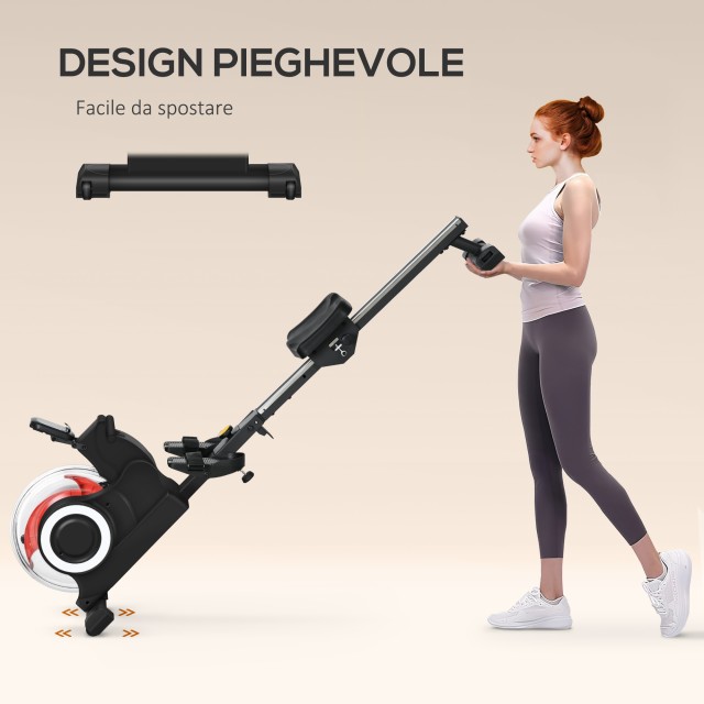 SPORTNOW Πτυσσόμενο Κωπηλατικό με Νερό με 6 Επίπεδα Αντίστασης από ...