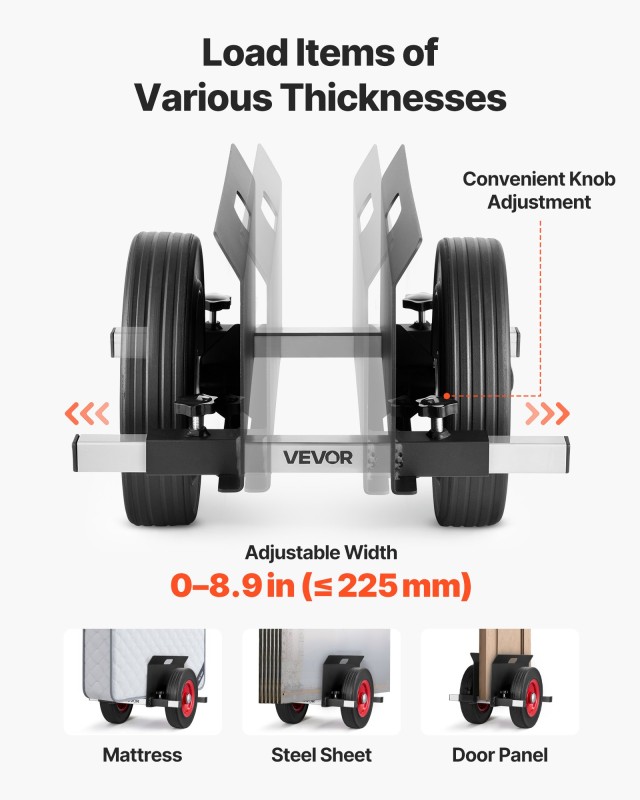 VEVOR Ρυθμιζόμενο Καρότσι για Πάνελ, 453.6 kg Φορτίο, Μαύρο BLTCHJ... VEVOR Ρυθμιζόμενο Καρότσι για Πάνελ, 453.6 kg Φορτίο, Μαύρο BLTCHJ...