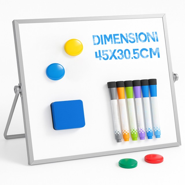 BAKAJI Διπλής Όψης Μαγνητικός Πίνακας με Σβήσιμο, Μαρκαδόρους και Σ... BAKAJI Διπλής Όψης Μαγνητικός Πίνακας με Σβήσιμο, Μαρκαδόρους και Σ...