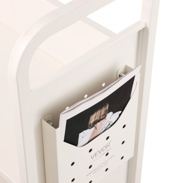 VEVOR  Καρότσι Βιβλίων 330 lbs, Μονόπλευρα Ράφια L, Λευκό LXTSGTCBS330RWI6JV0