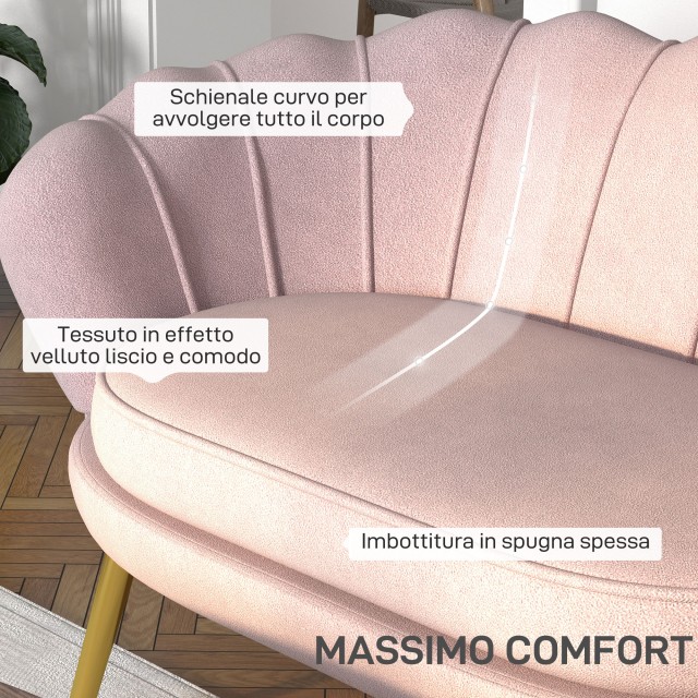 HOMCOM  Διθέσιος καναπές σε στυλ Industrial Chic από ύφασμα με εφέ ...