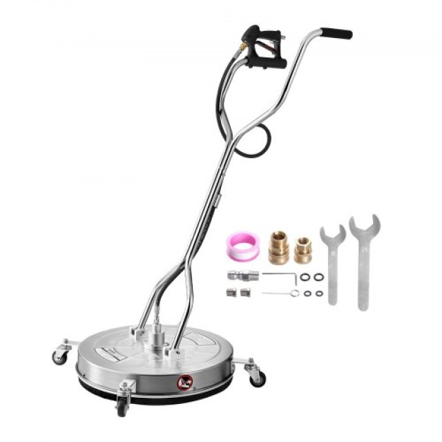 VEVOR Καθαριστής Επιφανειών Υψηλής Πίεσης 24 με 4 Ρόδες & Διπλή Λαβ...