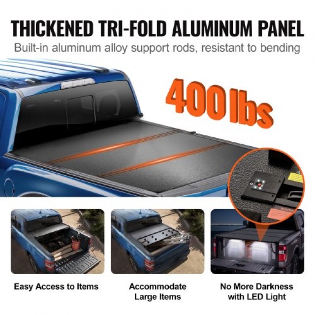 VEVOR Τριπλό Κάλυμμα Κουβούκλιο για Ram 1500 (2009-2024) με LED Φως  ZDSKCHBXGZDS4EZE5V9