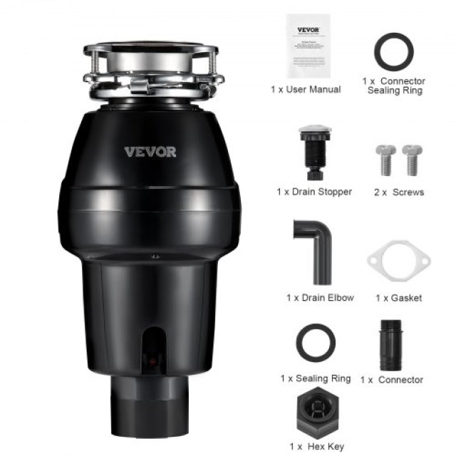 VEVOR  Απορριμματοφάγος 3/4 HP 3600 RPM 3-Βolt  GDLJCLQ34HPZKBEE1V2