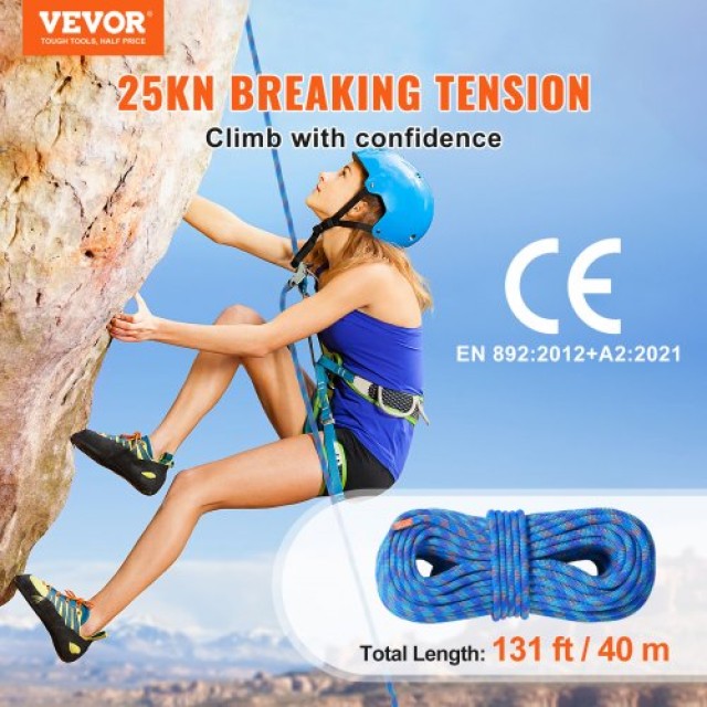 Σχοινί Αναρρίχησης VEVOR 10.2mm 40M Μπλε  DSDLS131YC103J6V8V0