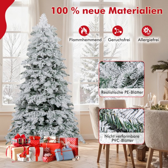 Costway Χριστουγεννιάτικο Δέντρο 180 εκ. με 260 LED Φώτα και 616 Κλ...