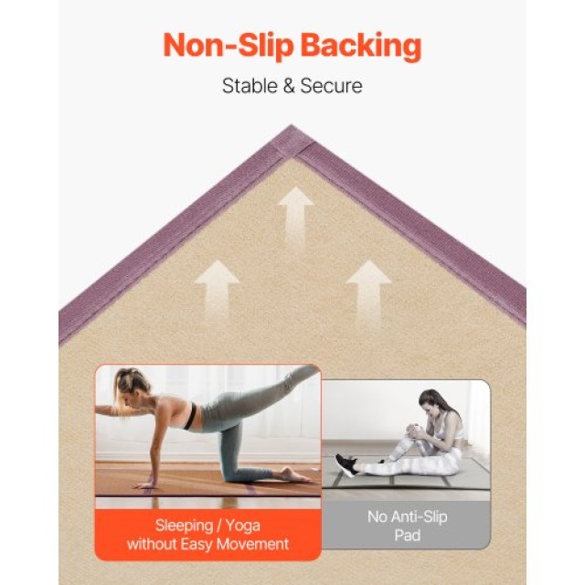 VEVOR Ιαπωνικό Στρώμα Τατάμι 80 x 55 ιντσών Αναδιπλούμενο Φυσικό Ρα...