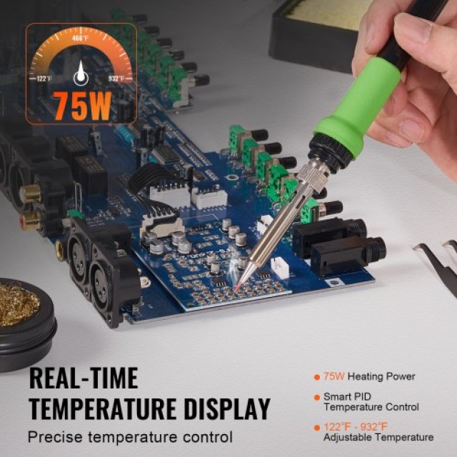 VEVOR  Σταθμός Κολλητηριού 75W LCD 50°C-500°C  LTZDYX75WWHJ3I4MSV2