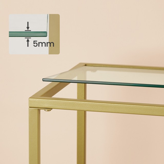 VASAGLE Κομψό Τραπέζι Κονσόλας σε Καφέ - 100x35x80cm,LGT022A61 