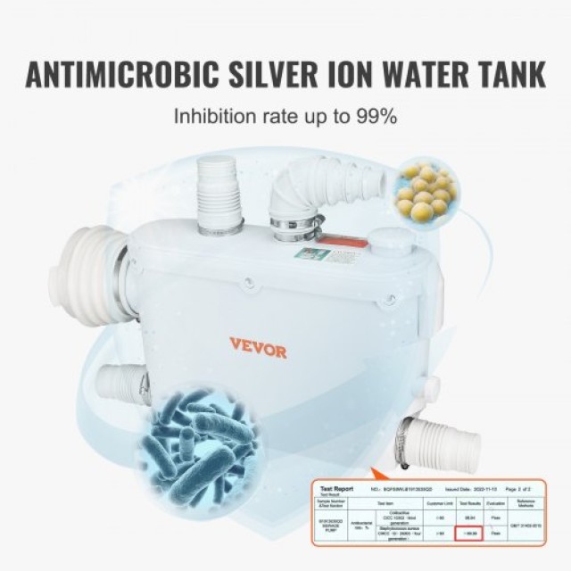 Αντλία Μακερατέρ VEVOR 500W για Τουαλέτα & Νεροχύτη  MTJZ500W8MWC3PI5XV2