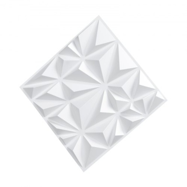 VEVOR Πάνελ Τοίχου 3D 33-Τεμαχίων 11.81x11.81 PVC 32 Τ.Π. Κάλυψη Διαμάντι Λευκό PVC3DQBXDYSJJBMJ0V0