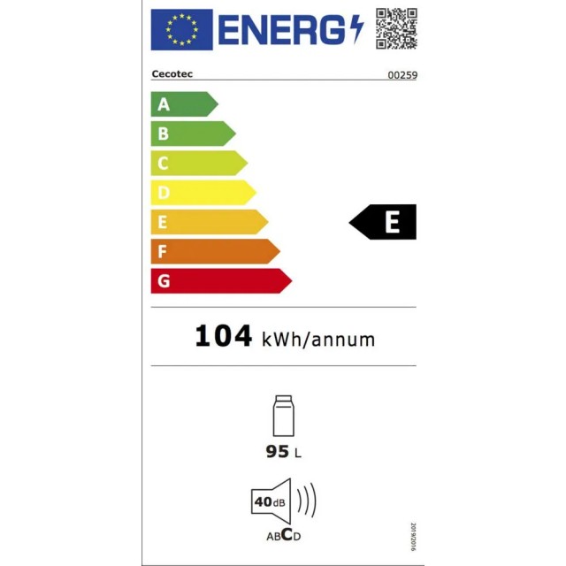 Ρετρό Μίνι Ψυγείο 95L με Κατάψυξη Icebox & Ρυθμιζόμενη Θερμοκρασία Μπεζ CEC-00259 Cecotec