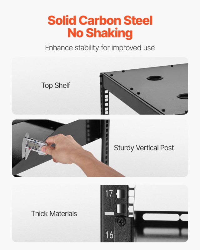 VEVOR Εργονομική Ανοικτής Δομής Ραφιέρα Δικτύου 20U, Βάθος 585mm KF... VEVOR Εργονομική Ανοικτής Δομής Ραφιέρα Δικτύου 20U, Βάθος 585mm KF...