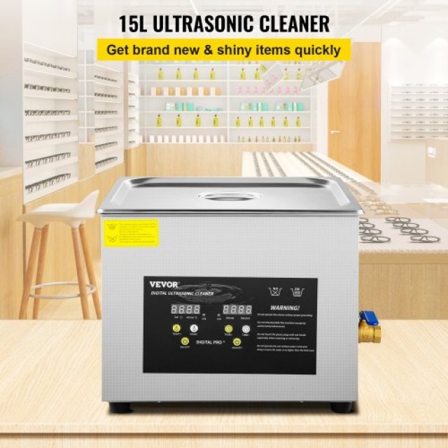 VEVOR 15L Ψηφιακός Υπερηχητικός Καθαριστής 600W 40KHz  QXJ15LCSB-60...