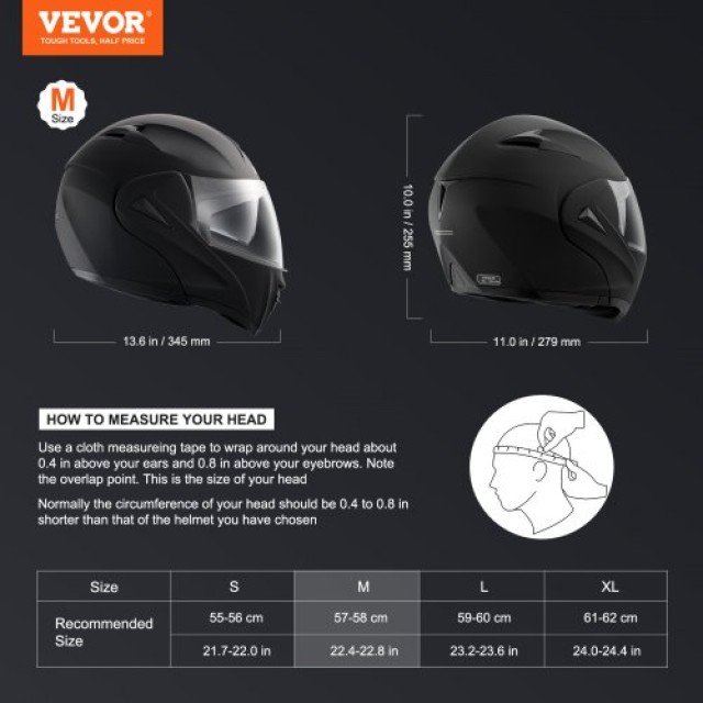 VEVOR Ακάλυπτο Κράνος Μοτοσυκλέτας Μοτοκρός με Bluetooth Μέγεθος Μ 345 x 279 x 255 mm MTCJMKOZBMMHRIFXEV0