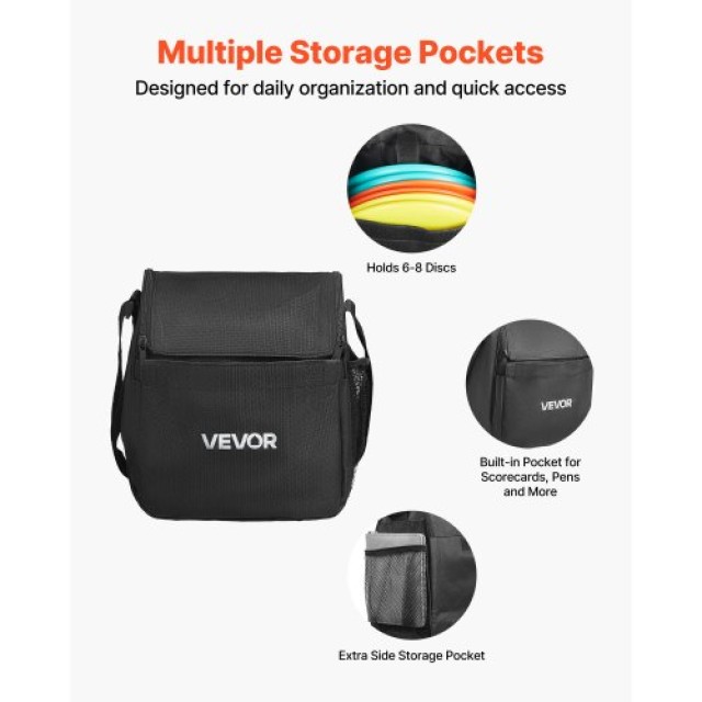 VEVOR Σετ Δίσκων Γκολφ για Αρχάριους 6 Τεμαχίων με Μαρκαδόρο & Φορη...