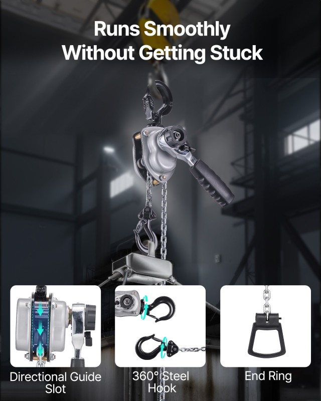 VEVOR Χειροκίνητος Ανυψωτήρας Αλυσίδας 250KG, 3M, G80 Ατσάλινη Αλυσ... VEVOR Χειροκίνητος Ανυψωτήρας Αλυσίδας 250KG, 3M, G80 Ατσάλινη Αλυσ...