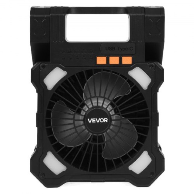 VEVOR Φορητός Ηλιακός Ανεμιστήρας 20000mAh με Φανάρι LED, 5 Ταχυτήτ...