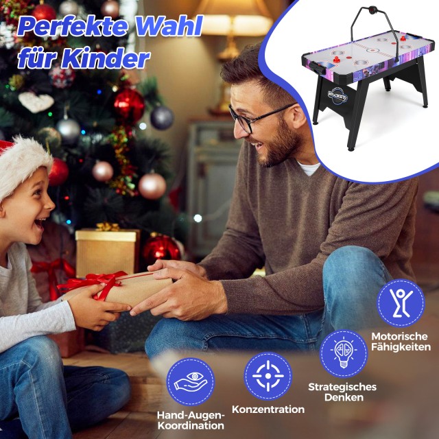Costway  Επιτραπέζιο Air Hockey Arcade 144 cm με Ισχυρό 12V Μοτέρ κ...