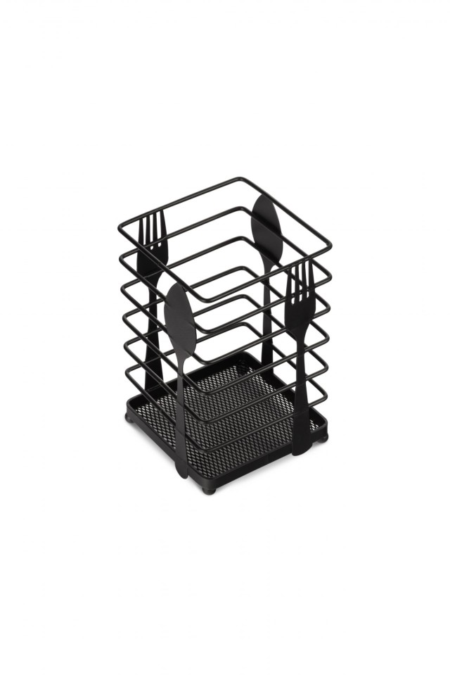 Edenberg Μαύρη Θήκη Μαχαιροπήρουνων από Ανοξείδωτο Ατσάλι EB-311 Edenberg Μαύρη Θήκη Μαχαιροπήρουνων από Ανοξείδωτο Ατσάλι EB-311