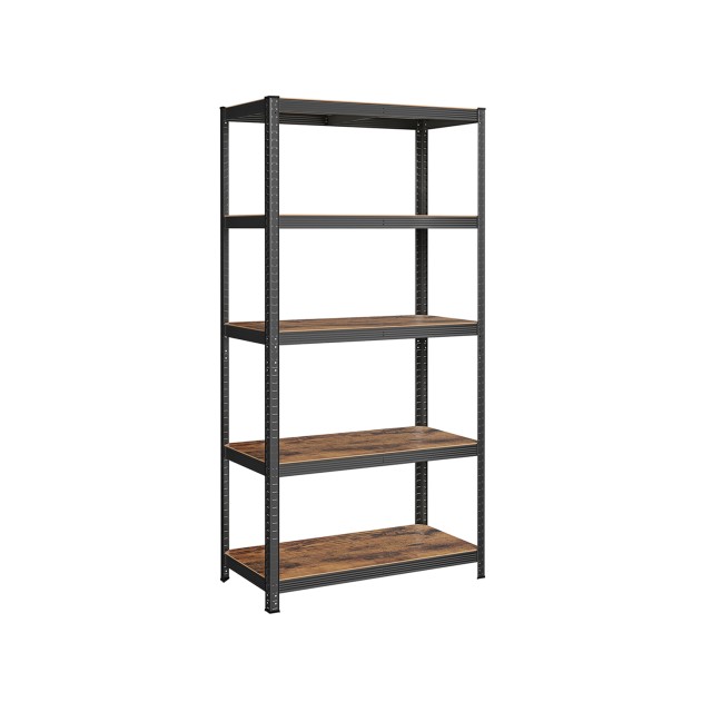 Ράφι SONGMICS, 60x120x200 cm, 750 kg, Βιομηχανικό, Ρυθμιζόμενο, Μαύρο/Καφέ GLR060B11 