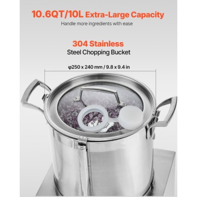 VEVOR  Ανοξείδωτος Πολυκόπτης 10L  SYSPQSJ10L11V1MQKV2