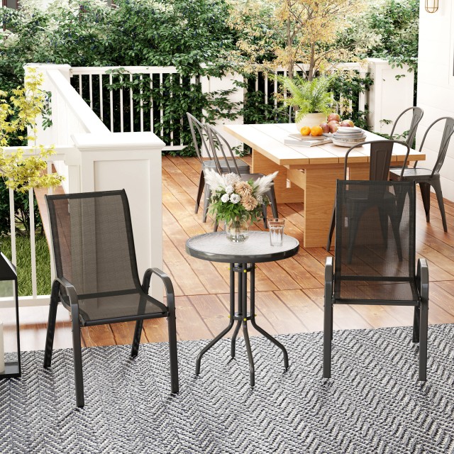 Outsunny  Σετ Κήπου 3 Τεμαχίων με 2 Καρέκλες Κήπου 54x71x93 εκ. και...