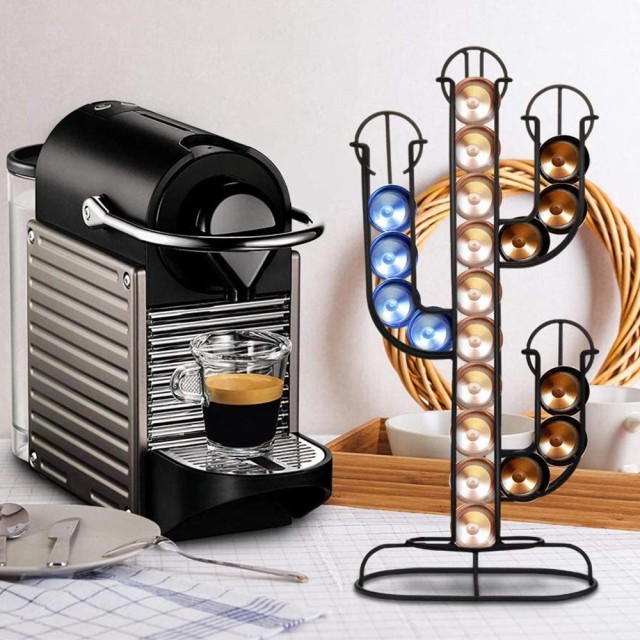 BAKAJI  Θήκη Καψουλών Καφέ Nespresso Κάκτος Διανομέας Μεταλλικός 40 Θέσεων  02012845