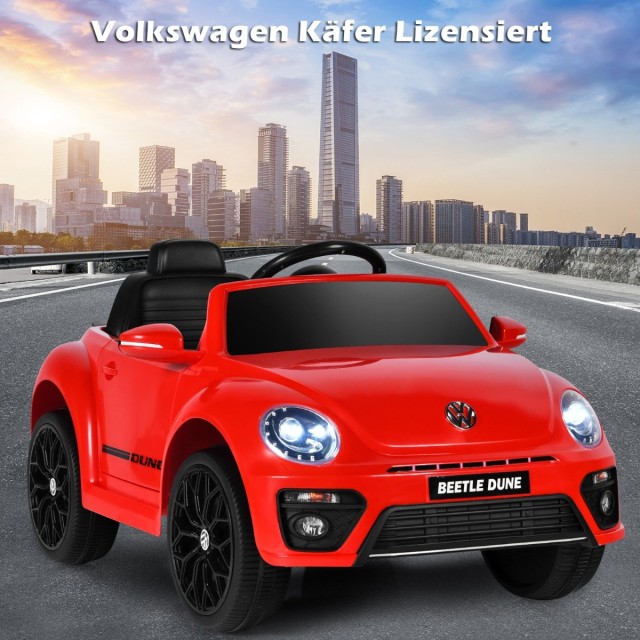 Costway  Παιδικό Αυτοκίνητο Volkswagen Σκαραβαίος με Τηλεχειριστήριο και Μουσική TQ10234DE-RE