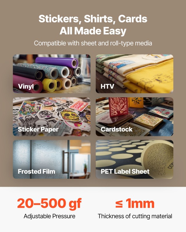 VEVOR Μηχανή Κοπής Βινυλίου, πλάτος τροφοδοσίας 720 mm, διπλές λεπί...